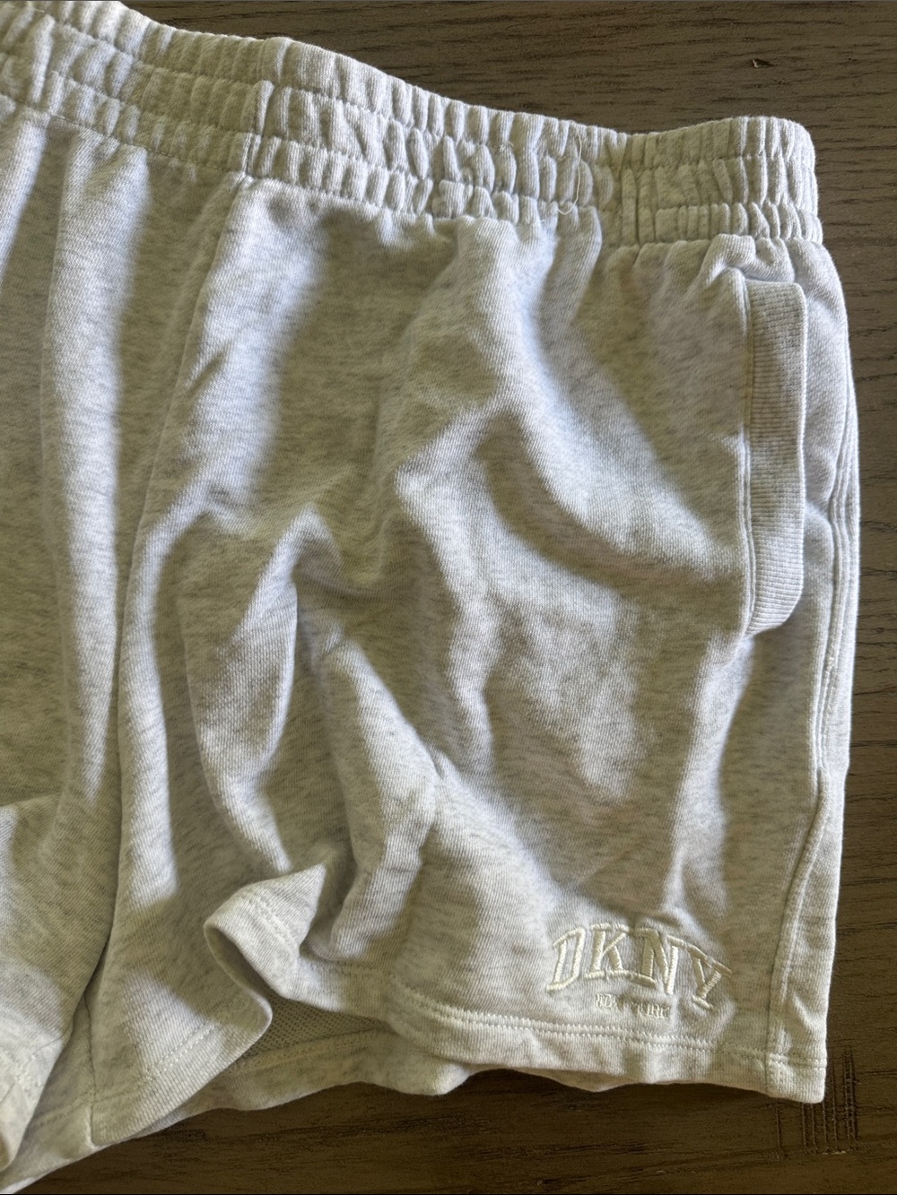DKNY Light Gray Women’s Logo Athletic Shorts